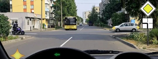 Иллюстрация к вопросу 63 по теме «п.13 Проезд перекрестков»